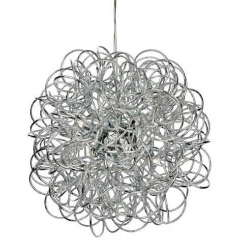 Firstlight Stella - Suspension de plafond à 6 ampoules en ruban chrome, G9