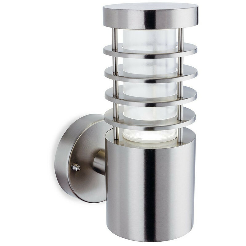 

Tamar Outdoor Integrado LED Moderno Aplique de pared Acero inoxidable IP44 - Firstlight