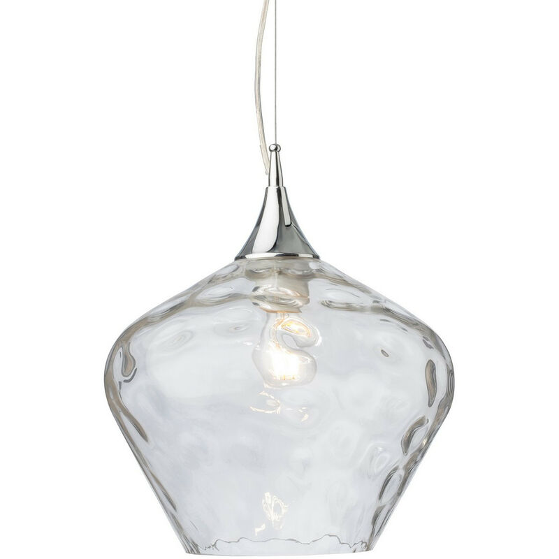 

Firstlight Titan Lámpara colgante domo cromada con vidrio transparente