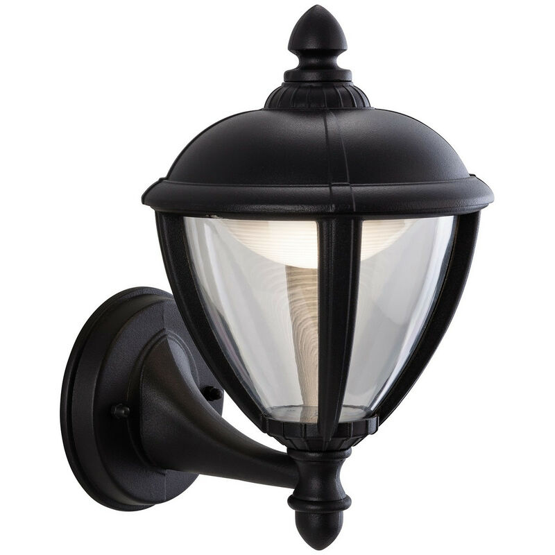 

Unite - Linterna de pared LED para exterior Uplight Negro IP44 - Firstlight