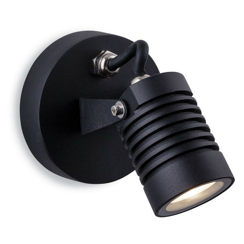 Veron Outdoor Integrated LED Spotlight Black IP65 - Firstlight