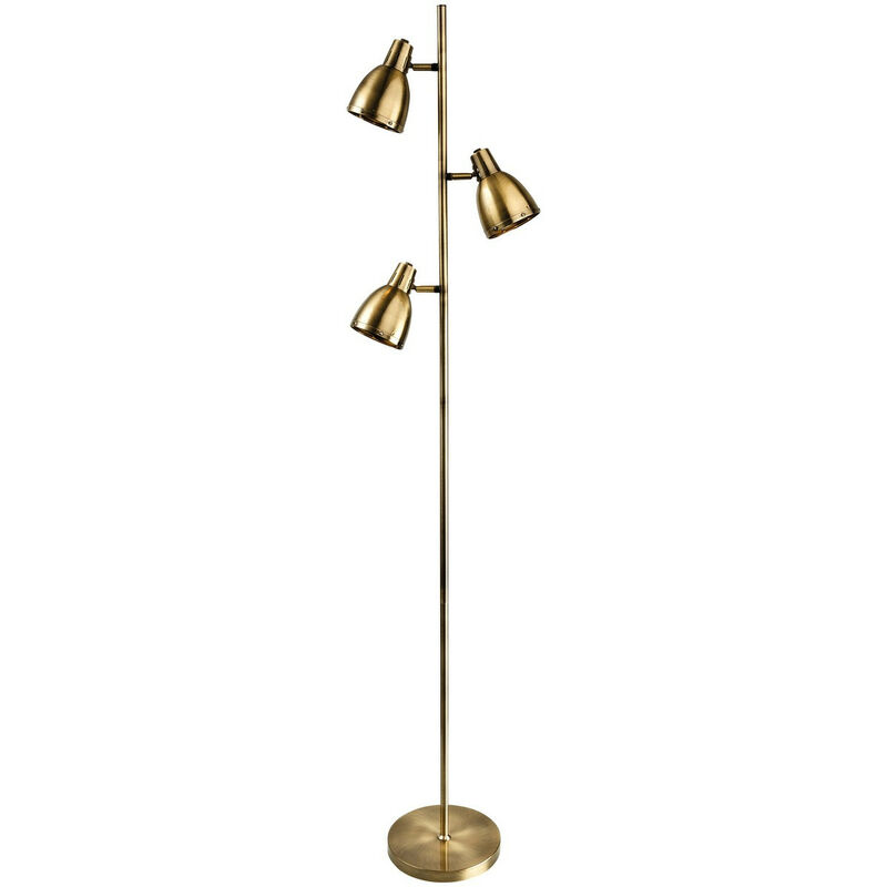 Image of Firstlight Products - Firstlight Vogue - Lampada da terra 3 luci in ottone antico, attacco E14