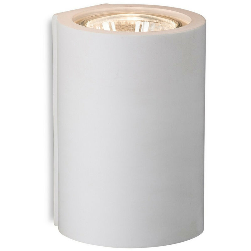 

Wells - 1 luz de pared interior de yeso simple blanco, GU10 - Firstlight