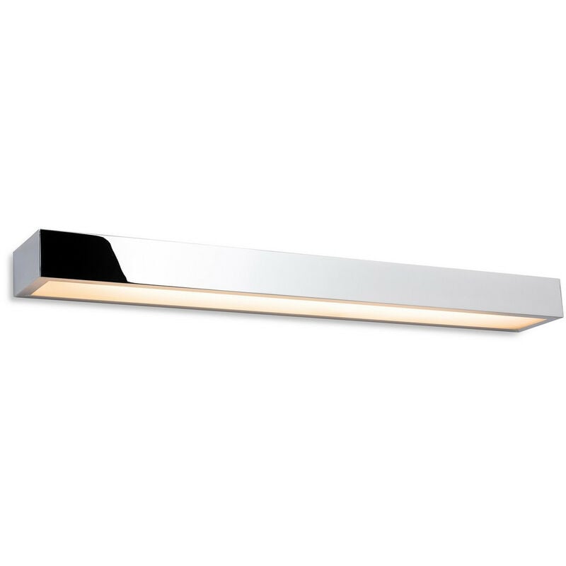 

Zulu Aplique LED para baño con luz empotrada - Cromo de 600 mm con difusor de vidrio opalino IP44 - Firstlight