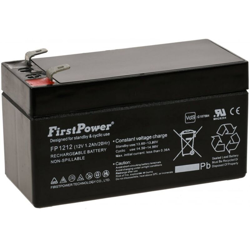 

FirstPower Batería de GEL FP1212 1,2Ah 12V VdS_v943