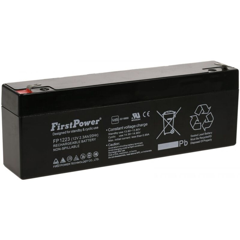 

FirstPower Batería de GEL FP1223 VdS 12V 2,3Ah