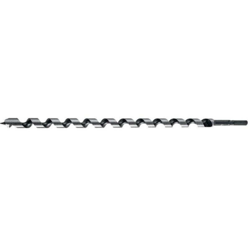 Mèche à bois à simple spirale type 0084 d. 8 mm longueur utile 390 mm 6 pans Longueur totale 460 mm