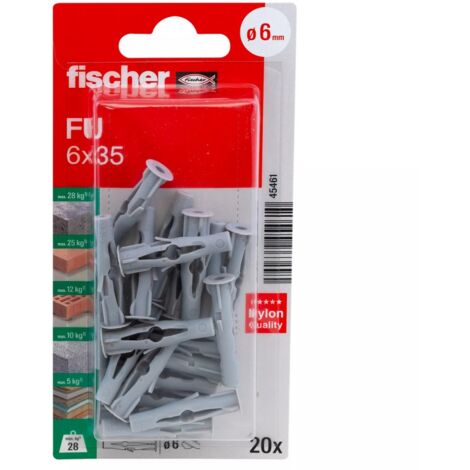 FISCHER 045461 Universaldübel FU 6 x 35, 20 Stk