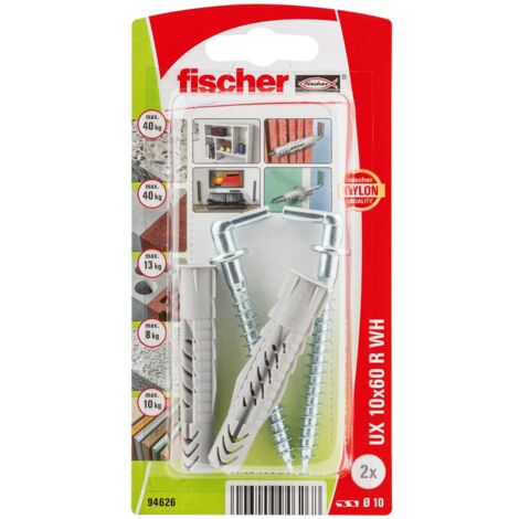 Fischer 094626 UX 10 x 60 R WH K NV Universaldübel 60 mm  1 Set