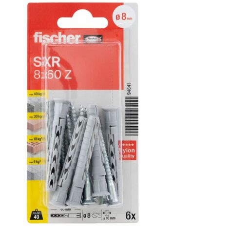 Fischer 094641 SXR 8 x 60 Z K NV Langschaftdübel 60 mm  1 Set