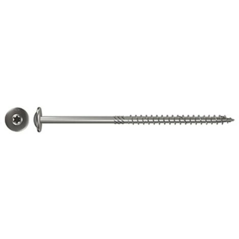 Fischer 100x vis à bois Power-Fast 6 x 180 tête plate A2 acier inoxydable filetage partiel étoile interne TX - 657439
