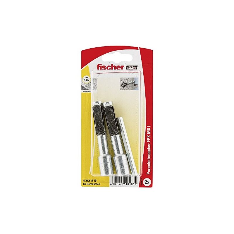 

Fischer 25 X Cellular Canteadora Para Hormigón Anchor Fpx -I M8 522829 Sb-Tarjeta De