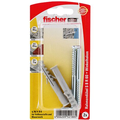 Fischer 2x chevilles pour cadres S 8 RW - 52188
