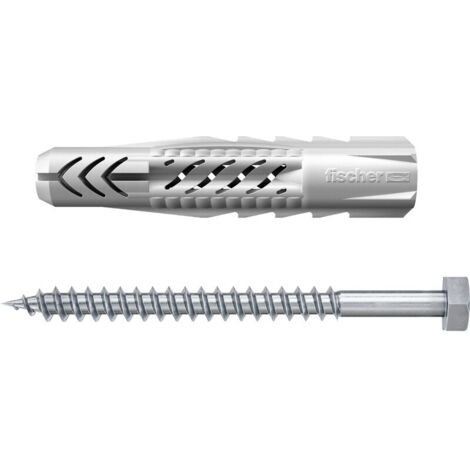 Fischer 2x Universaldübel UX 14 x 75 mm S mit Schraube - 77859