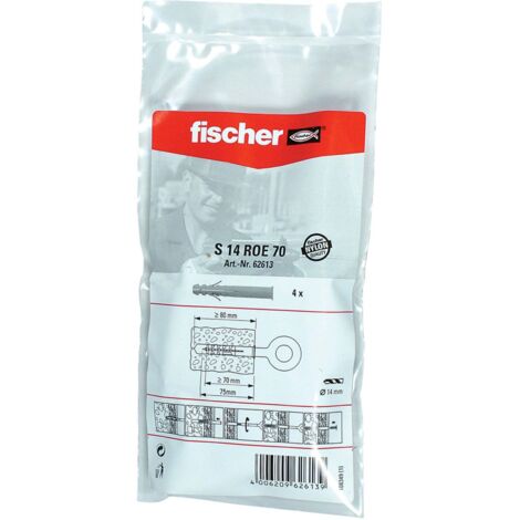 Fischer 4x cheville S 14 ROE 70 B sachet - 062613