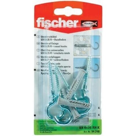 Fischer 4x tassello universale UX 6x35 RH con gancio tondo 94248