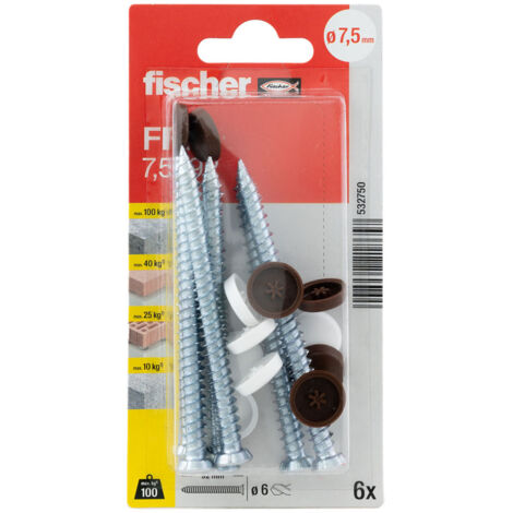 Fischer 532750 FFS 7,5 x 92 K NV Cheville pour cadre de fenêtre 92 mm 1 set V462603