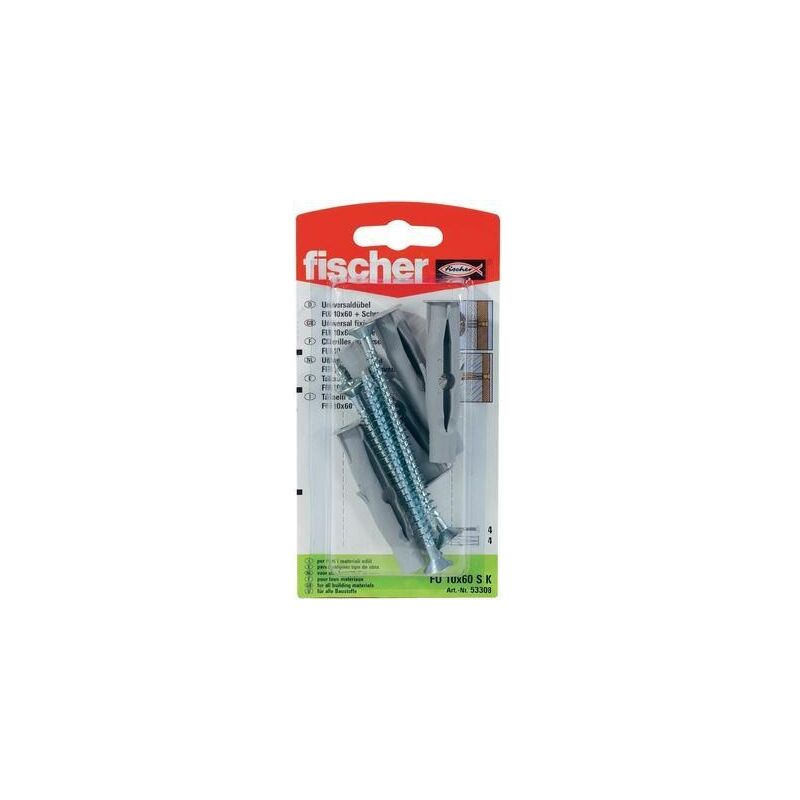 

53308-10 X 60 MM FU SK FIJACIONES UNIVERSALES - MULTICOLOR (4 PIEZAS) - Fischer