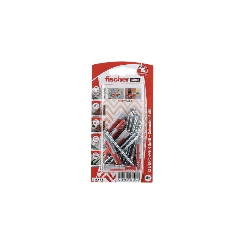 

535216 DUOPOWER 535216-JUEGO DE DUELAS, 50 MM, 4 STK - Fischer