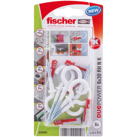 Fischer 535481 DuoPower 6 x 30 RH N K NV Dübelset 30 mm 6 mm 1 Set