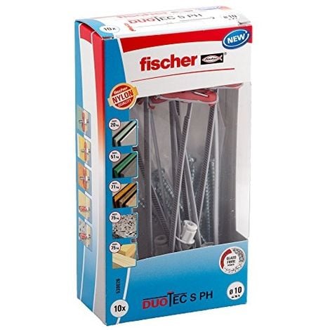FISCHER 539026 TOGGLE BOULON DUOTEC 10 S LD POUR PANNEAU MATÉRIAUX DE CONSTRUCTION LOT DE 10