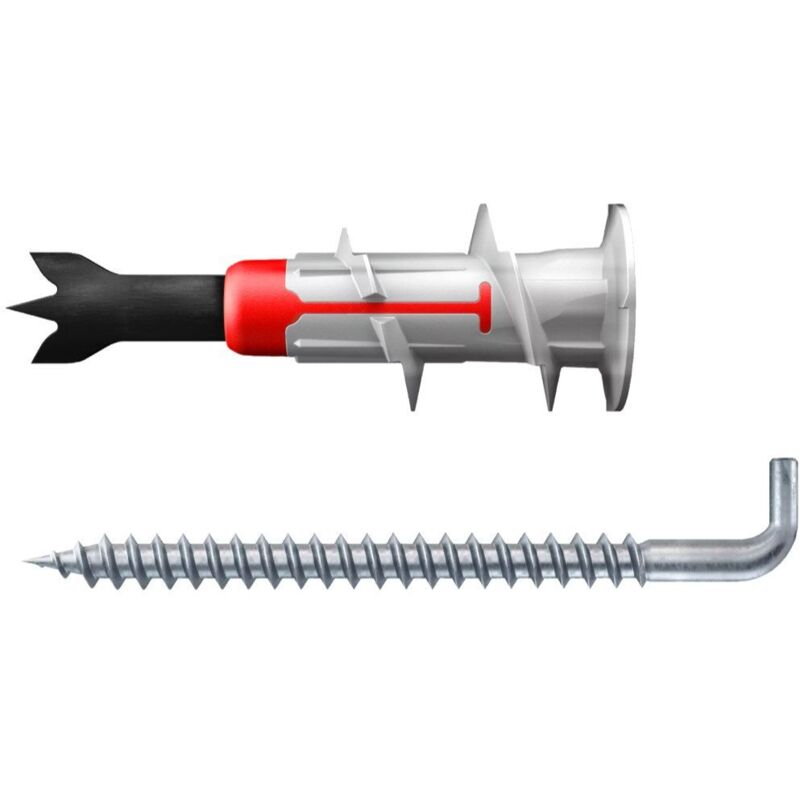 Cheville duoblade Fischer Avec Crochet DROIT-6 pièces