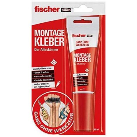 FISCHER 545864 MONTAJE UNIVERSAL ADH SIF PARA MONTAJE INTERIOR Y EXTERIOR ROJO 80 ML