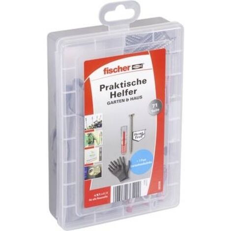FISCHER 561385 FISCHER AYUDA PRÁCTICA PARA EXTERIORES Y CUARTOS HÚMEDOS CONTENIDO 130 PIEZAS