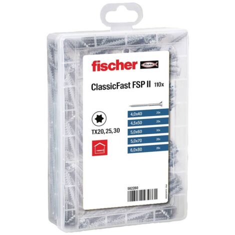Fischer 562280 ClassicFast SK TG TX 4,0-6,0 Viti cave 110 pz.