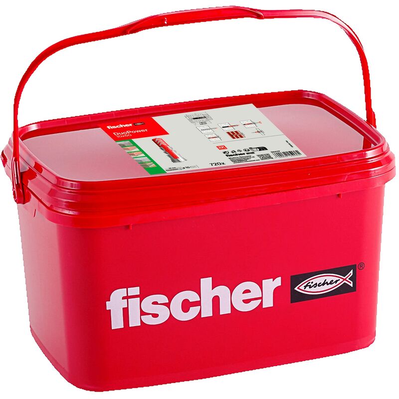 Image of Fischer - duopower 10 x 50, tasselli universali, tasselli a 2 componenti, tasselli in plastica per il fissaggio in calcestruzzo, cartongesso, ecc.,