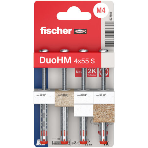 Fischer 572911 DuoHM 4x55 S PH PZ Hohlraumdübel 55 mm  4 St.