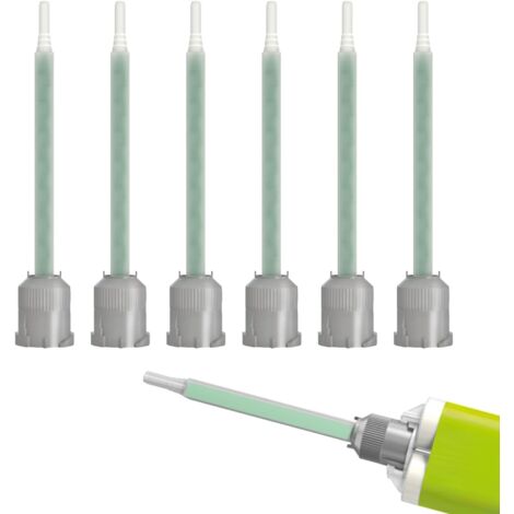 Fischer 6 Miscelatori per Colla Bicomponente, Beccucci per Siringhe da 25 ml, 542940