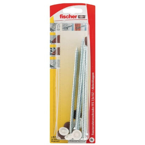 Fischer 6x Vis de cadre de fenêtre FFS 7,5x152 T30 92772