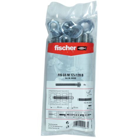 Fischer 8x Ancrage filetés FIS GS M12 x 120 - 044588