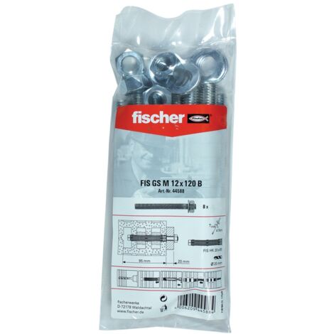 Fischer 8x Gewindeanker FIS GS M12 x 120 - 044588