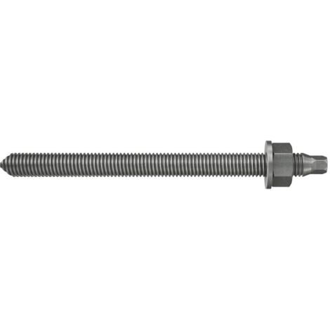 Fischer barra RG M 8 x 110, A4,RGM Barra filettata in acciaio con dado e rosetta, accessori per chimico,per resine, 10 pezzi per confezione, 50263, 8x110