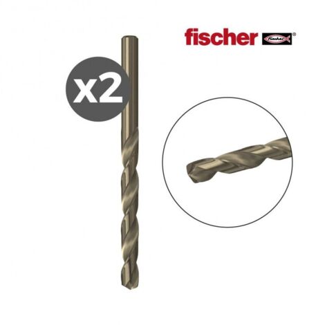 FISCHER Bohrer für Metall HSS-CO 2,5x30/57 – Packung mit 2 Einheiten 530494