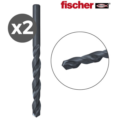 FISCHER Bohrer für Metall HSS-R DIN338 1,5x18/40 – Packung mit 2 Einheiten 530404