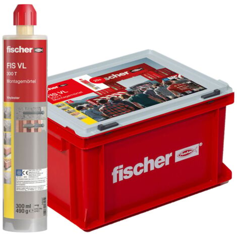 Fischer Boîte professionnelle de mortier gris 20x300ml