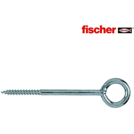 Fischer – Boulons à œil en acier électro-galvanisé – Lot de 20 – Dimensions 8x80 mm – Fixation béton – 80918