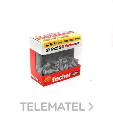 FISCHER caja 40 tacos sx 525 s brico 513465 fischer , Caja 40 Tacos Sx 5x25 S Brico 513465 de la marca Fischer.