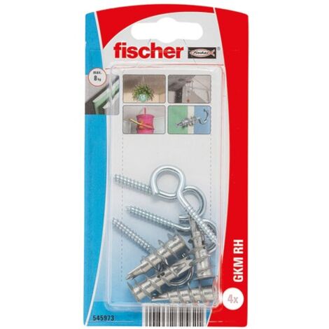 FISCHER - Cheville autoperce metal gkm av.crochet blister de 4