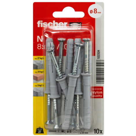 Fischer Cheville Clou N 8x60 Barrette de 12
