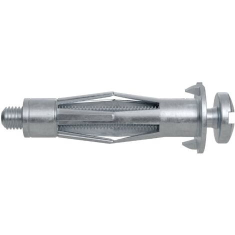 Fischer – Lot de 4 chevilles métalliques à expansion HM Ø6 x 52 mm – Fixation pour plaques de plâtre – Avec vis M6 x 60 mm – Charge maximale 14 kg