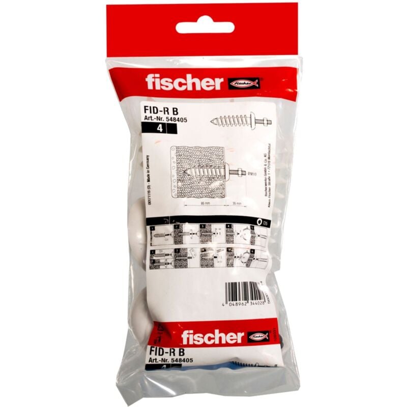 FP - Fischer 4x Chevilles pour matériaux isolants fid-r b - 548405