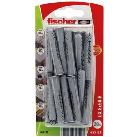 FISCHER - Cheville multimat ux 8x50r blister de 20
