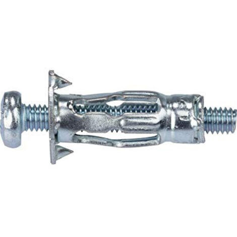 Fischer – Cheville pour support creux 32mm – Métal électrozingué – Lot de 4 chevilles avec crochets droits – Fixation solide pour panneaux légers - hm4x32