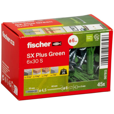 FISCHER CHEVILLE SX PLUS GREEN 6X30 S 567813