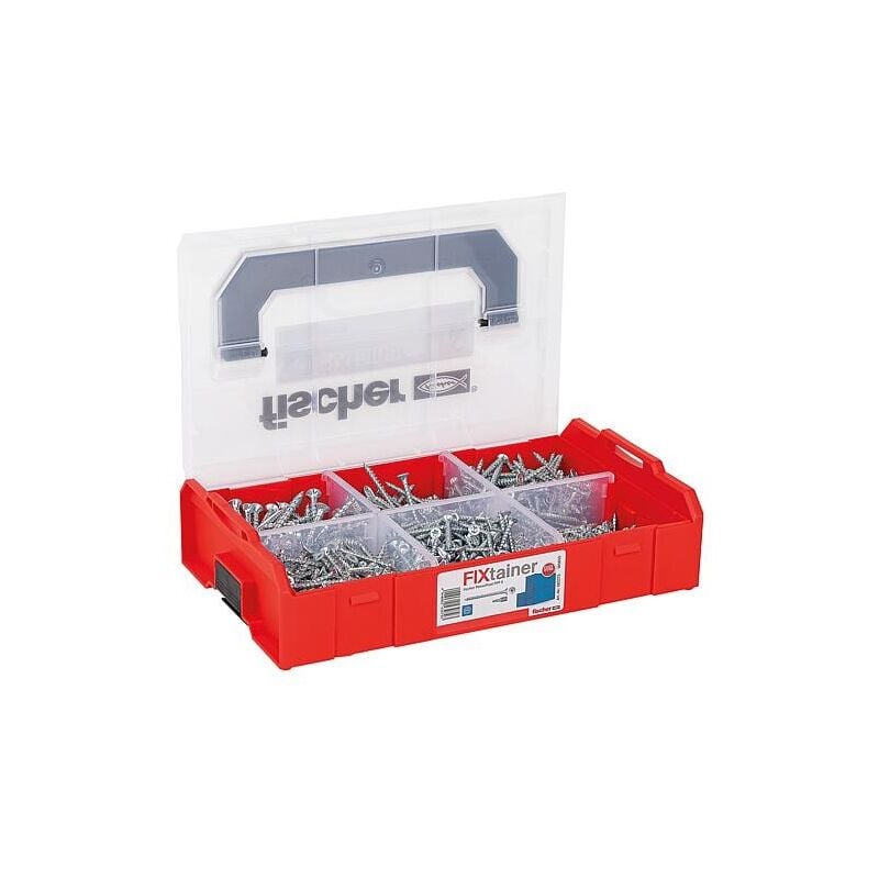 Assortiments de vis, FixTainer PowerFast ii, tête fraisée Filetage complet, Torx® + Embouts, 703 pièces