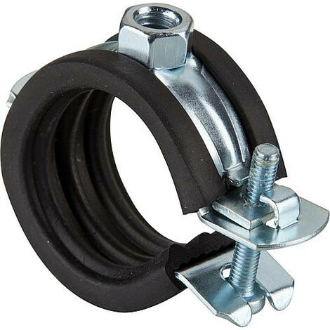 Fischer – Collier de fixation murale caoutchouc pour tuyau 56-63 mm – Fermeture rapide – Montage facile avec vis pendulaire – Lot de 50 - FGRS 56-63